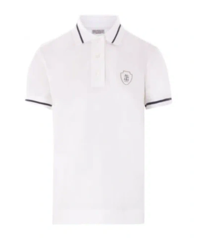 BRUNELLO CUCINELLI BRUNELLO CUCINELLI LOGO PRINTED SHORT-SLEEEVD POLO SHIRT
