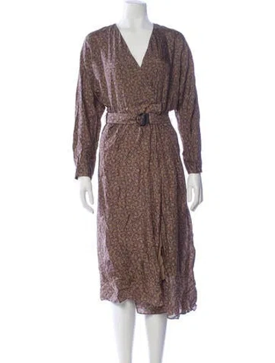 Pre-owned Brunello Cucinelli Printed Midi Length Dress In Neutral
