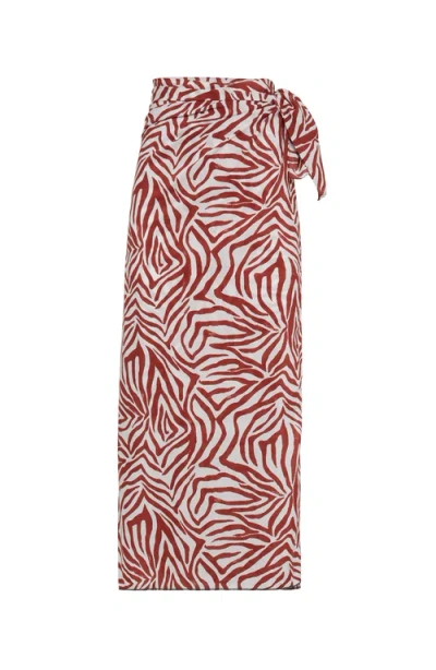 Brunello Cucinelli Printed Pareo In Red