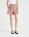 Brunello Cucinelli Zebra Patterned Shorts In Red