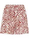 Brunello Cucinelli Zebra Patterned Shorts In White