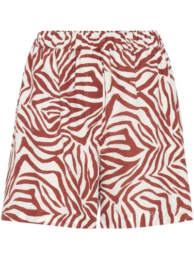 BRUNELLO CUCINELLI PRINTED POPLIN SHORTS