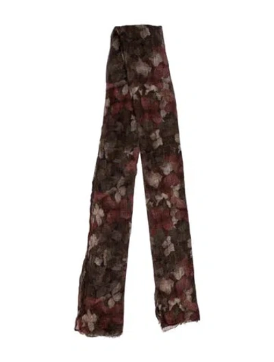 Pre-owned Brunello Cucinelli Printed Scarf In Brown