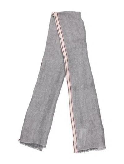 Pre-owned Brunello Cucinelli Printed Scarf In Gray