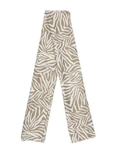 Pre-owned Brunello Cucinelli Printed Shawl W/ Tags In Green