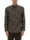 Brunello Cucinelli Paisley Print Cotton Shirt In Multicolour