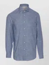 Brunello Cucinelli Printed Shirt With Button-down Collar And Long Sleeves
