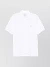 Brunello Cucinelli Printed Short Sleeve Polo Shirt In White