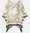 BRUNELLO CUCINELLI PRINTED SILK KAFTAN