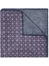 BRUNELLO CUCINELLI PRINTED SILK POCKET SQUARE