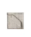 Brunello Cucinelli Double-faced Silk Geometric Pocket Square In White