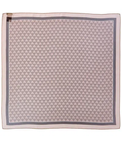 Brunello Cucinelli Printed Silk Scarf In Purple