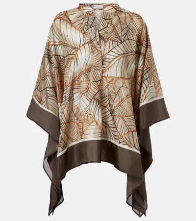 BRUNELLO CUCINELLI PRINTED SILK SHIRT