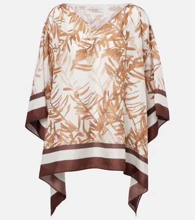 Brunello Cucinelli Printed Silk Top