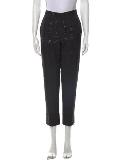 Pre-owned Brunello Cucinelli Printed Straight Leg Pants W/ Tags In Black