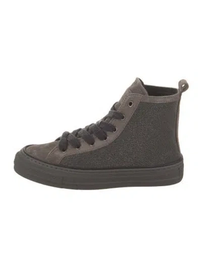 Pre-owned Brunello Cucinelli Printed Studded Accents Sneakers In Gray