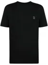 Brunello Cucinelli Cotton Jersey Crew Neck T-shirt With Logo In Black