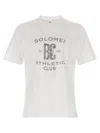 Brunello Cucinelli Crew Neck Graphic Print Short Sleeves T-shirt In Neutral