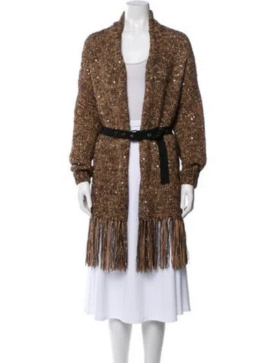 Pre-owned Brunello Cucinelli Printed Trench Coat In Neutral