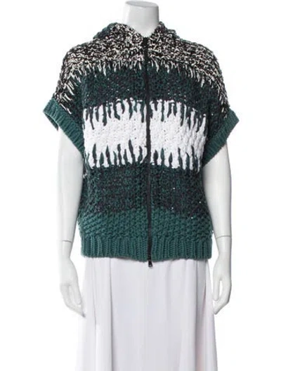 Pre-owned Brunello Cucinelli Printed Vest In Green