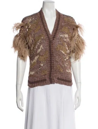 Pre-owned Brunello Cucinelli Printed Vest In Pink