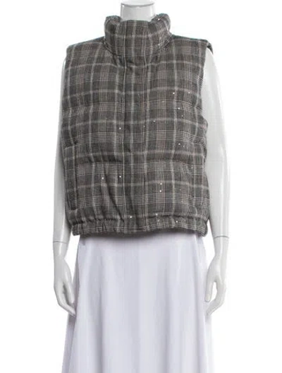 Pre-owned Brunello Cucinelli Printed Vest W/ Tags In Gray
