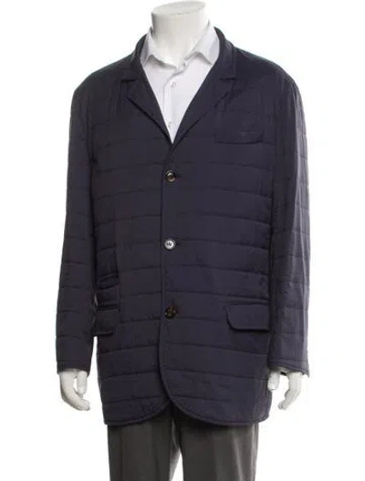Pre-owned Brunello Cucinelli Puffer Coat In Blue