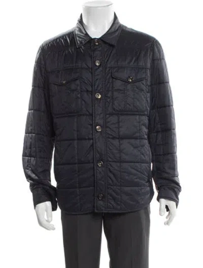 Pre-owned Brunello Cucinelli Puffer Coat In Blue
