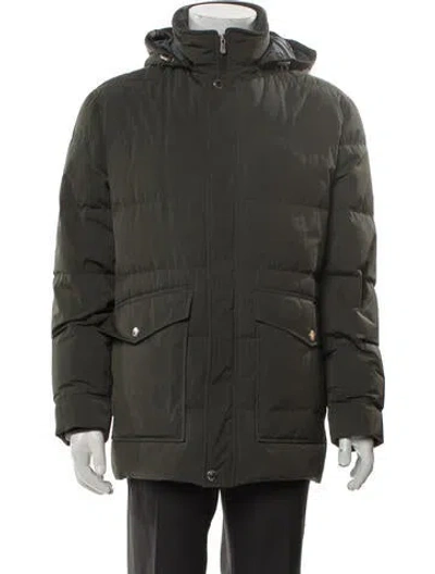 Pre-owned Brunello Cucinelli Puffer Coat In Green