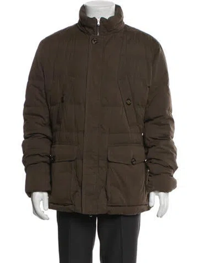 Pre-owned Brunello Cucinelli Puffer Coat In Green