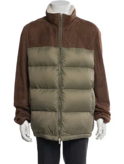 Pre-owned Brunello Cucinelli Puffer Coat In Green