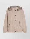 Brunello Cucinelli Puffer Jackets With Hood And Flap Pockets In White