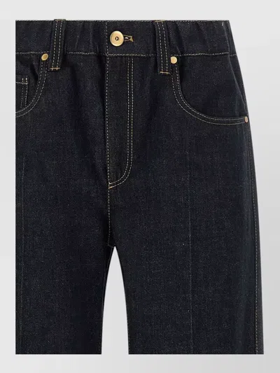 Brunello Cucinelli Pull On Denim Trousers Straight Leg Design