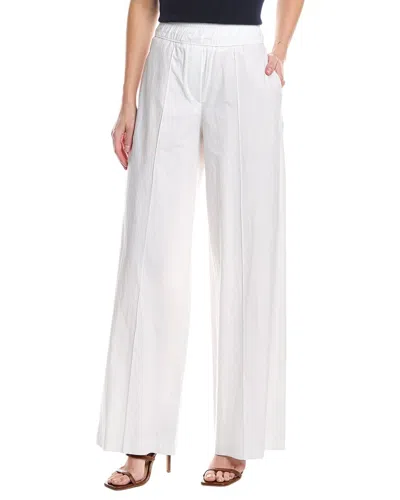 Brunello Cucinelli Cotton-blend Wide-leg Pants In White