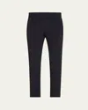 Brunello Cucinelli Pull-on Silk Crepe Pants In Blue