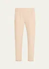 Brunello Cucinelli Pull-on Silk Crepe Pants In C9504 Feather