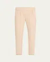 Brunello Cucinelli Pull-on Silk Crepe Pants In Feather
