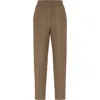 Brunello Cucinelli Brown Linen Blend Trousers In Cocoa