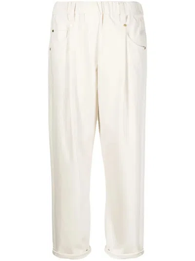 Brunello Cucinelli Pull On Trousers In White