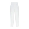 Brunello Cucinelli Pressed Crease Tapered Leg Trousers In Blanc