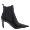 Brunello Cucinelli Leather Stiletto Heel Ankle Boots In Black