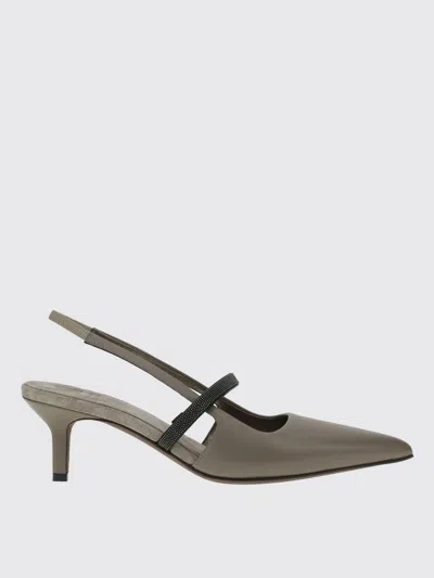 Brunello Cucinelli Ballet Flats  Woman Color Grey In Gray