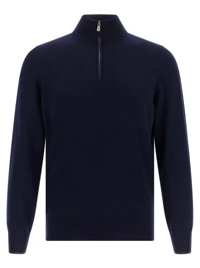Brunello Cucinelli Pure Cashmere Cardigan In Blue