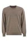 Brunello Cucinelli Men Pure Cashmere Crew-neck Sweater In Multi