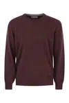 Brunello Cucinelli Men Pure Cashmere Crew-neck Sweater In Brown