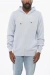 Brunello Cucinelli Pure Cashmere Hooded Sweater With Full Zip In White