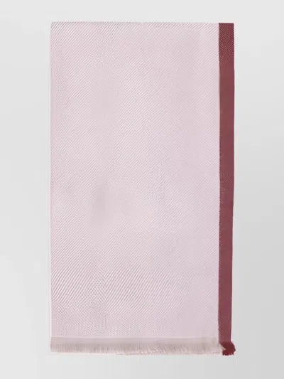 Brunello Cucinelli Pure Cashmere Scarf Frayed Edges In Pink