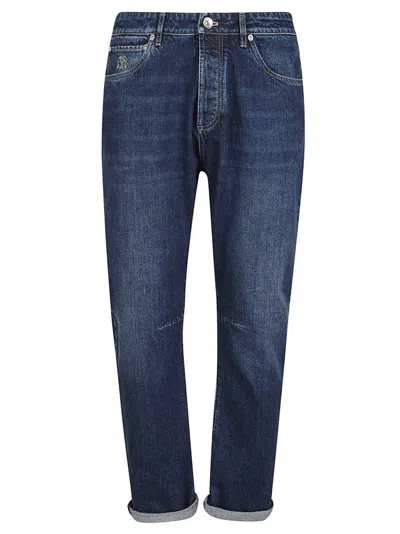 Brunello Cucinelli Denim Pants In Blue