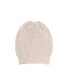 Brunello Cucinelli Purl-knit Ribbed-trim Beanie In Nude