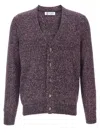 Brunello Cucinelli Men Buttoned Cardigan In Purple